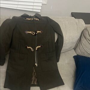 J. Crew Dark Brown Trench Coat with Toggle Closures